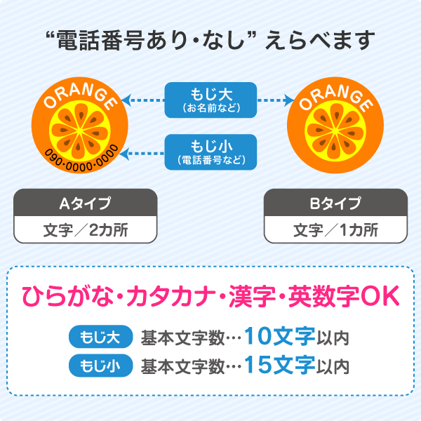 “電話番号あり･なし”えらべます